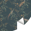 Fototapeta egzotyczne ptaki w lesie - Bloomery Decor - Okrągła - Samoprzylepna / nietkana