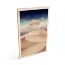 Holzbild Wüstenlandschaft bei Sonnenuntergang - Tunaboylu - 20x30 cm