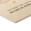 Holzbild mit Wolke - Glaubenssatz 'Ich fühle mich wohl in meinem Körper' fürs Kinderzimmer