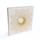 Billede af træ til at sætte op - Gyldne solstråler - KsanaKalpa - 15x15 cm