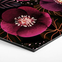 Sekskantet billede Blomster i lilla toner - Anis-illustration - Aluminium dibond