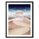 Poster Woestijnlandschap bij Zonsondergang - Tunaboylu