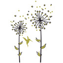 Wallsticker Lys Grøn Mælkebøtte