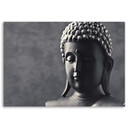 Canvasbillede, Buddha på grå baggrund