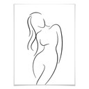 Plakat Lineart - Sylwetka kobiety