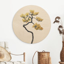 Obraz drewniany Bonsai w równowadze - Amini - Okrągły