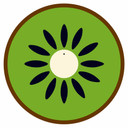 Sticker mural - Horloge Kiwi