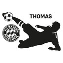 Muursticker + Naam Bayern Munchen Voetballer 01