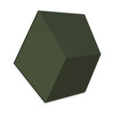 3D Hexagon Alu-Dibond - Mørkegrøn