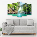 5 stykke lærredstryk Tropical Beach Maldiverne