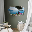 3D Wallsticker-visning af Amalfikysten