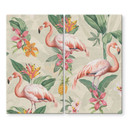 Eksotisk kogeplade - Flamingo og tropiske blade - Bloomery Decor