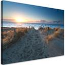 Canvasbillede, solnedgang over havet