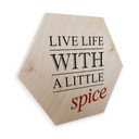 Hexagon Hout berkenfineer - Live life