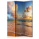 Screen room divider - Morgen ved havet, 3-delt