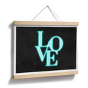 Plakat LOVE napis nowoczesny - światło neonowe