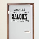 Wallsticker -  + Navn - Saloon