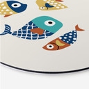 Wandcirkel Kubistika - Colorful Fish