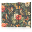 Paravent, Raumteiler freistehend, Trennwand - In the Botanical Garden - Colorful Illustration