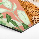 Hexagone - alu-Dibond Goed Blauw - Rose tropical