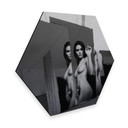 Hexagon - Alu-Dibond zilver effect Kornienko - In the Mirror