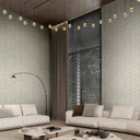 Non-woven tapet med geometrisk mønster, trekanter beige grafik