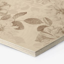 Sekskantet billede af træ Dahliaer Shabby Chic Beige - Bloomery Decor