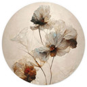 Fototapeta kwiaty | suszone kwiaty - elegancja przemijania - Treechild - Round - tapeta flizelinowa/