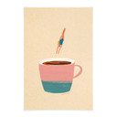 Textielposter Duik in de koffie - Rivers