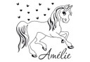 Wallsticker - Navn + pony