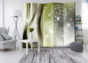 Screen room divider - Grøn blødhed, 3-delt