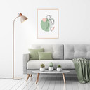 Stehleuchte Franziska 8, grau, 150 x 25 cm, Metall Standleuchte