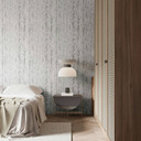papier peint intissé imitation pierre travertin aspect naturel blanc, gris structure