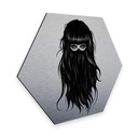 Hexagon Alu-Dibond Zilvereffect Ireland - It Girl