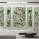 Papel pintado clásico de estilo colonial con motivos de pájaros - elegante papel pintado no tejido