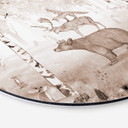 Tableau sur alu-Dibond rond Kikki Belle - Le Roi des Ours