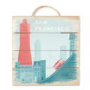 Obraz drewniany Rivers - San Francisco - 40x41,5 cm