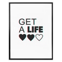 Plakat Get a life - efekt usterki