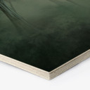 Houten Wanddecoratie bos magie in de ochtendnevel groen - Ms Tiff