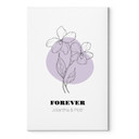 Personalisierbares Leinwandbild Monatsblume Februar