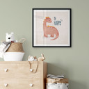 Plakat Dino Be Happy - Brachiozaur - Tunaboylu - Kwadrat