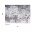 Fototapet med sprucken betonglook i gråvitt - non-woven Fototapet Designwalls 2 - 2,55 x 3,5 m