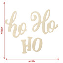 3D Holz Schriftzug Weihnachten - Ho Ho Ho - Pappel
