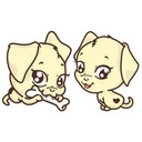 Muursticker Cute Puppy