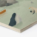 Hexagon Houten Wanddecoratie Maritiem Kustmotief met Vuurtoren - Oliver Robins