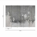 Papier peint PaintedWall aspect béton en gris noir - Papier peint intissé Designwalls 2 - 2,55 x 3,5