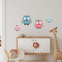 Wallsticker Ugle familie