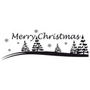 Wandtattoo Merry Christmas Winterlandschaft