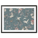 Plakat Żurawie w kolorze Cherry Blossom Rush Blue - Bloomery Decor