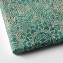 Obraz na płótnie Mandala Boho złoto-zielony | Geometryczny Próbki - Bloomery Decor